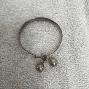 E. Granit & Co Finland 925 Sterling Silver Bead Ball Rattle Bracelet Modernist